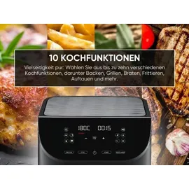 Eratec AF-60 Heißluftfritteuse XXL 5,5L 1500W schwarz