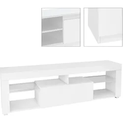 TV Schrank  Fernsehtisch Low Board TV Möbel Fernsehstand Fernsehschrank  Weiß