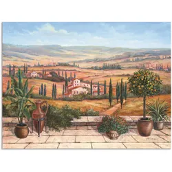 Wandbild ARTLAND "Terrasse", braun (farbe bild(er): braun), B:120cm H:90cm, Bilder, als Alubild, Outdoorbild, Leinwandbild, Poster in verschied. Größen