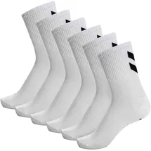 hummel hmlCHEVRON 6er Pack Socken Weiß 36-40