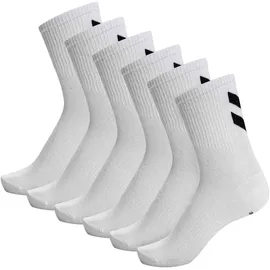 hummel hmlCHEVRON 6er Pack Socken Weiß 36-40