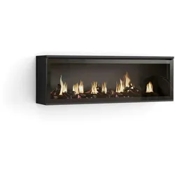 SKRAUT HOME Elektrokamin LED, Realistischer Flammeneffekt, 107x38x25cm, Wohnzimmer - Esszimmer, Elektrokamin, Moderner Stil, Schwarz - 77_2