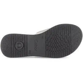 Gabor "Pantolette", Damen, Gr. 38,5, silber beige, Schuhe Pantolette