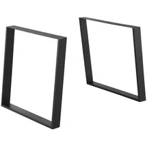 [en.casa] Tischgestell 75x72 cm Stahl Schwarz