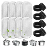 SURFOU Trinkbrunnen Katzenbrunnen Filter, 8 Stück Ersatzfilter Für Trinkbrunnen, für 2L/3.2L/4L Edelstahl Trinkbrunnen Für Katzen Und Hunde weiß