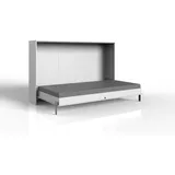 Klappbett, Weiß, Holzwerkstoff, 120x200 cm, Schlafzimmer, Betten, Klappbetten