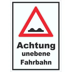 Schild Achtung unebene Fahrbahn A1 (594x841mm)