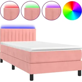 vidaXL Boxspringbett 100 x 200 cm Rosa