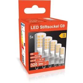 Blulaxa LED-Stiftsockellampe G9 2,6W warmweiß 5 St.