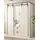 furn.design Kleiderschrank 3-türig 162 x 209 cm Pinie weiß anthrazit
