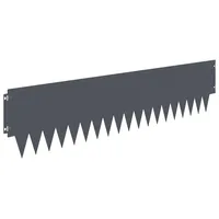 Metall Raseneinfassung, 30 Stück, 103 x 25 cm (L x B), pulverbeschichtet, wetterbeständig, mit Stecksystem für werkzeugfreie Montage - Grau/Bunt