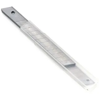 Nölle Messerklinge Abbrechklingen 9 mm (Werkzeugset, Klingen, Kunststoffgriff), Cutterklingen Ersatzklingen Trapezklingen Schneideklingen Klingen schwarz