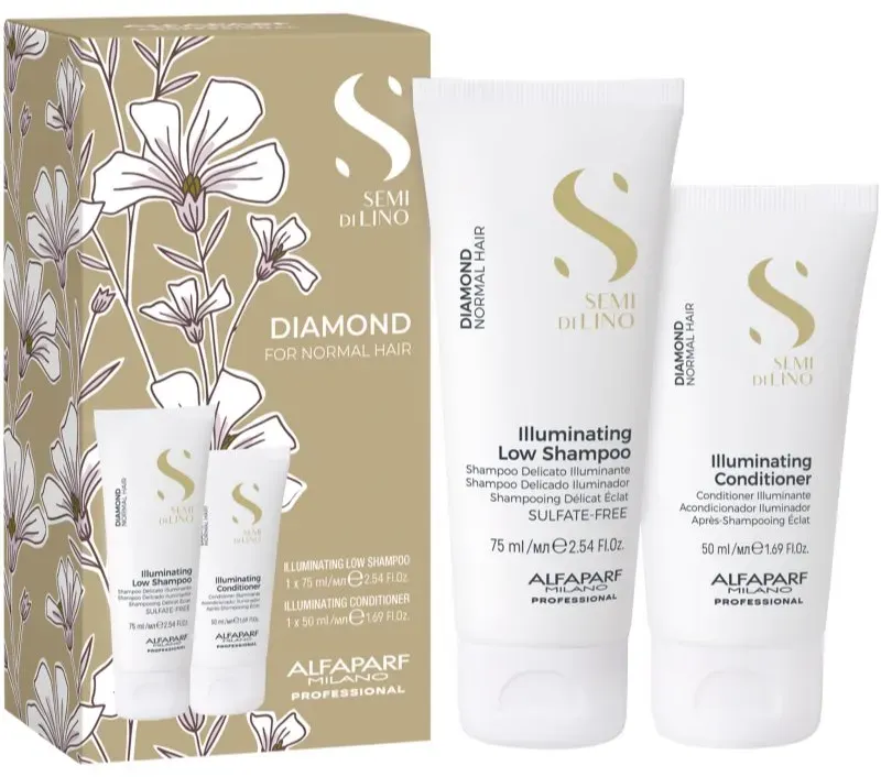 Alfaparf Milano Semi di Lino Diamond Minisize Kit Kosmetik-Reiseset für strahlenden Glanz