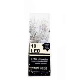 Buri LED-Lichterkette 10-LED Dekolichter Leuchtkette Beleuchtung Weihnachtsdeko