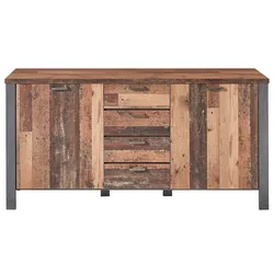 Innostyle Cardiff Sideboard Holzwerkstoff Used Style Optik Dark 179x88x44 cm - Used Style Dark