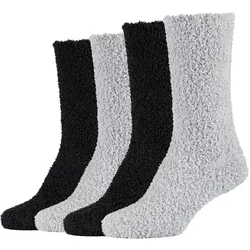 Kuschelsocken CAMANO "warm & cozy", Damen, Gr. 35-38, schwarz (schwarz mix), Elasthan, Polyester, normal, Socken, bequem, weich, soft, kein Einschneiden, winter warm cozy