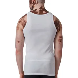 SKINY Herren 2er Pack - Tank Top DP, ärmellos, Feinripp, Baumwolle Weiß XL