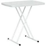 Outsunny Beistelltisch 76 x 50 x 74 cm Weiß