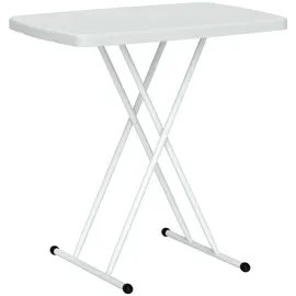 Outsunny Beistelltisch 76 x 50 x 74 cm Weiß