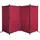 Quick Star Paravent 4 Teilig 165 x 220 cm Sonnen- - Sichtschutz Stellwand Faltbar Rubinrot