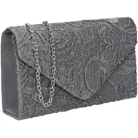 Swankyswans Rachel Clutch Satin Grey
