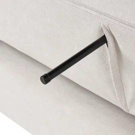Beliani Schlafsofa 2-Sitzer UTTELA Stoff Cremeweiß