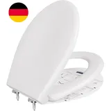 Toilettendeckel Mit Absenkautomatik, WC Sitz Aus Duroplast, Klodeckel Mit Antiba