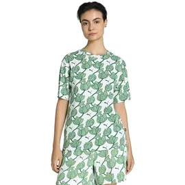 Puma Essentials+ Blossom Print T-Shirt Damen 86 archive green S