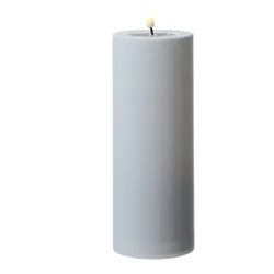 LED Kerze MIA für Außen Deluxe Homeart flackernd H: 20cm D: 7,5cm weiß outdoor