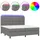 vidaXL Boxspringbett 200 x 200 cm Dunkelgrau