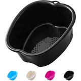 Großes Fußwanne, Dickes Kunststoff-Fußbecken Fussbadewanne, Fußbad spa, Wasser Spa und Fußmassage - Wanne Zum Einweichen Fuß, Fußnägel und Knöchel, Pediküre, Tragbare Fußbadewanne (Schwarz)