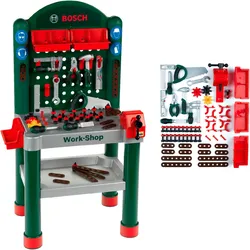 Spielwerkbank KLEIN "BOSCH-Work-Shop" Rollenspielzeug bunt Kinder Made in Germany