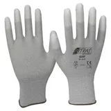 Nitras ESD-Handschuhe, Nylon-Carbon-Strick-Handschuh, beschichtet 6230T-6 , 1 Paar, Größe S (6)