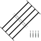 vidaXL Fenstergitter 115 x 60 cm Pulverbeschichteter Stahl Schwarz