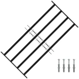 vidaXL Fenstergitter 115 x 60 cm Pulverbeschichteter Stahl Schwarz