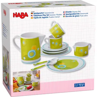 HABA Spielgeschirr Sommer, 8-teilig, Melamin, für Kinder ab 3 Jahren