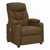 vidaXL Massagesessel Massagesessel mit Aufstehhilfe Braun Stoff (1-St) braun
