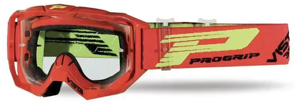 Progrip 3303-107 With Tear-off Offroad-brille - Red - Clear/CAT2