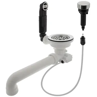 Blanco Ablaufgarnitur 31⁄2'' Ablauffernbedienung für BLANCO CLASSIC, DALAGO, ELON, METRA, NOVA, RONDOVAL und ZIA Spülen | Einfache Installation & hohe Langlebigkeit
