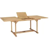 vidaXL Ausziehbarer Gartentisch 150-200 x 100 x 75 cm Massivholz Teak