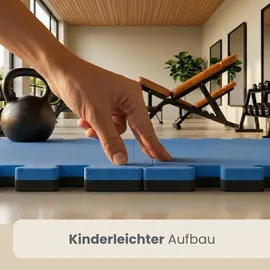Eyepower Fitnessmatte 2er Set 90x90cm Bodenschutzmatte Gym Matte Puzzlematte