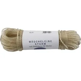 homeXpert Wäscheleine Sturm, 305550, mit Stahlkern, extra stark, Länge: 50 m