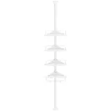 Songmics Teleskop-Duschregal BCB001A weiß 25,0 x 35,0 x 85,0 - 300,5 cm
