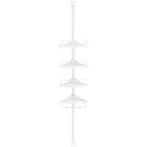 Songmics Teleskop-Duschregal BCB001A weiß 25,0 x 35,0 x 85,0 - 300,5 cm