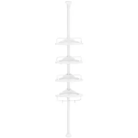Songmics Teleskop-Duschregal BCB001A weiß 25,0 x 35,0 x 85,0 - 300,5 cm