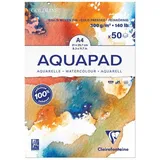 Quo Vadis Aquarellblock Aquapad A4 geleimt, 50 Blatt weiß 300g, mittlere Körnung