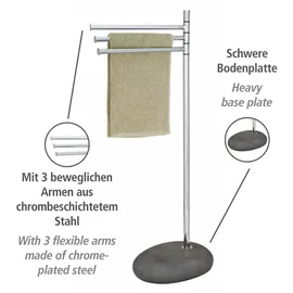 Wenko Handtuchständer Pebble silber/grau, 1 St.