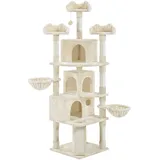 Kratzbaum XXL 194 cm deckenhoch stabiler Kletterbaum für Katzen mit Sisal Plüsch