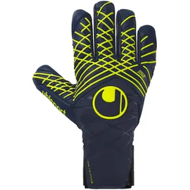 Uhlsport Fußball Torwarthandschuhe Prediction Absolutgrip HN, 10, Marine/weiß/Fluo gelb