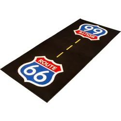 Motorradteppich Route 66 Werkstatt Garagenmatte